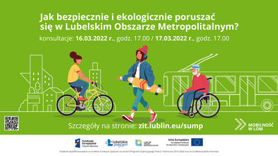 Grafika Jak bezpiecznie i ekologicznie poruszać się w Lubelskim Obszarze Metropolitalnym