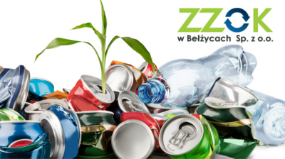 zdjęcie śmieci logo Zakładu zagospodarowania odpadami komunalnymi w Bełżycach