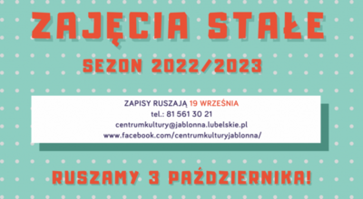 Zajęcia stałe sezon 2022/2023