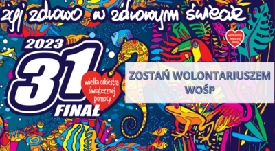 Grafika zostań wolontariuszem wośp