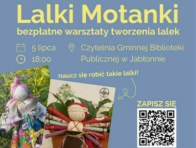 plakat lalki motanki bezpłatne warsztaty tworzenia lalek