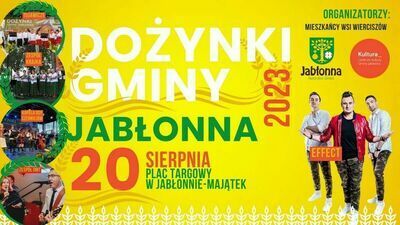 Dożynki Gminy Jabłonna 20 sierpnia plac targowy