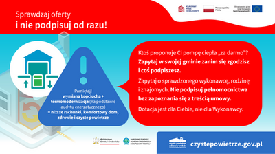 kolorowy plakat z informacjami o "czystym powietrzu"