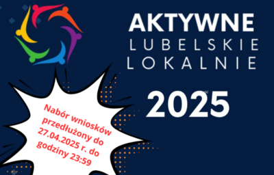 kolorowy plakat z napisem aktywne lubelskie lokalnie