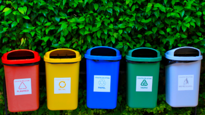 kolorowe pojemniki na śmieci