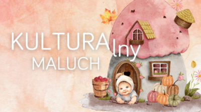 różowy fragment plakatu, grafika przedstawiająca