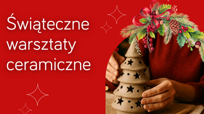 zdjęcie glinianego świecznika w kształcie choinki, napisz świąteczne warsztaty ceramiczne