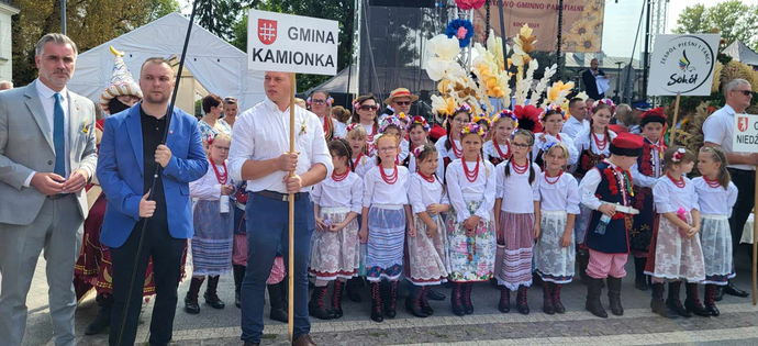 Delegacja gminy Kamionka na dożynkach powiatowych w Kocku