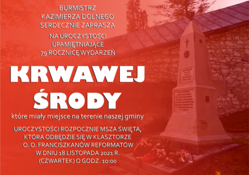 Zaproszenie na obchody Rocznicy Krwawej Środy