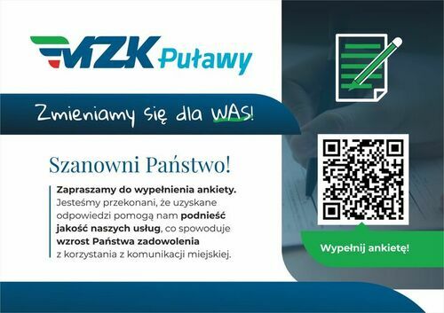MZK logo i tekst: "zmieniamy się dla Was"