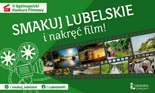 Baner z napisem: Smakuj Lubelskie i nakręć film!