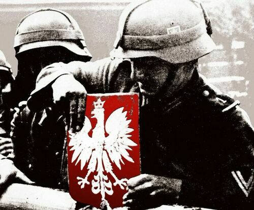 Zdjęcie żołnierza z godłem Polski