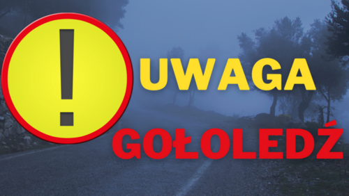 Znak: Uwaga gołoledź!