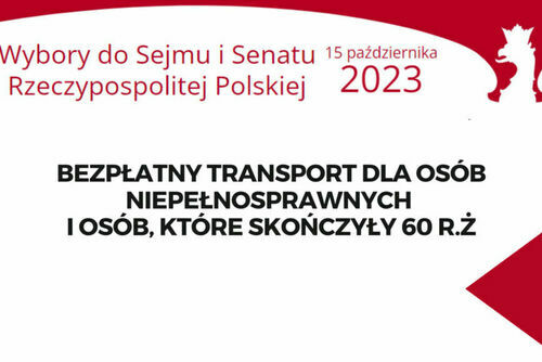 Osoby niepełnosprawne lub 60+. Bezpłatny transport do lokali wyborczych!