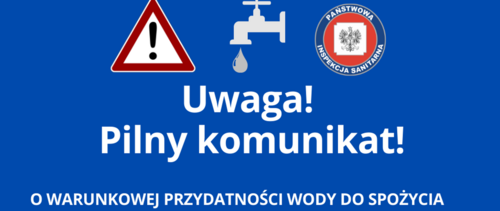 Komunikat - wodociągi zbiorowego zaopatrzenia Wierzchoniów
