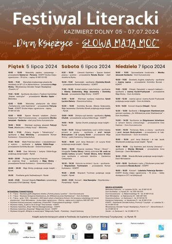 Kazimierski Festiwalu Literackiego „Dwa księżyce – słowa mają moc”