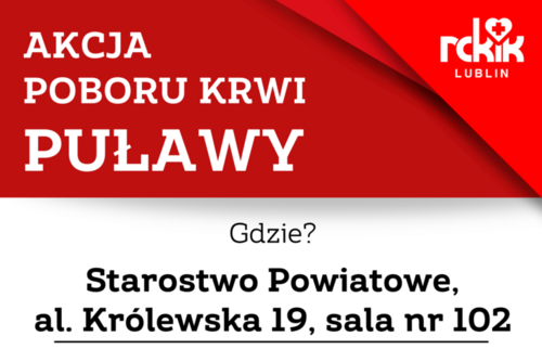 Akcja poboru krwi w Starostwie Powiatowym w Puławach