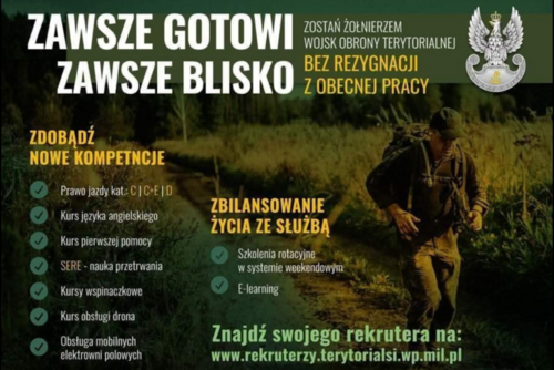 Spotkanie z rekruterami do Wojsk Obrony Terytorialnej