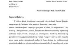 Rada Gminy KłodzkoKłodzko prośba o wsparcie