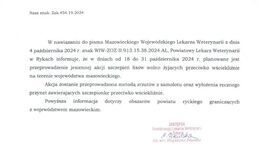 informacja o szczepieniu lisów w woj. mazowieckim