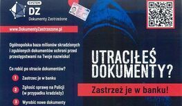 Ulotka o utraconych dokumentach i możliwości ich zastrzeżenia