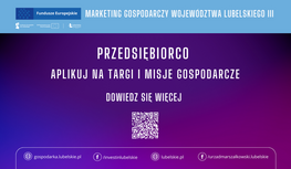 Grafika przedstawia kod QR dotyczący aplikowania o środki