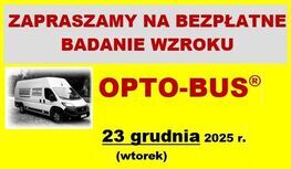 plakat o bezpłatnym badaniu wzroku