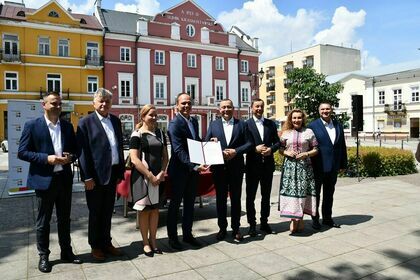 Briefing prasowy dotyczący budowy nowej przeprawy mostowej w Krasnymstawie