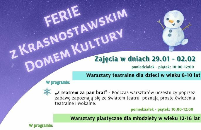 Ferie w Krasnostawskim Domu Kultury