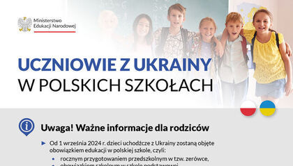 Informacja Ministerstwa Edukacji Narodowej nt. obowiązku szkolnego i obowiązku nauki w Polsce dla uczniów z Ukrainy