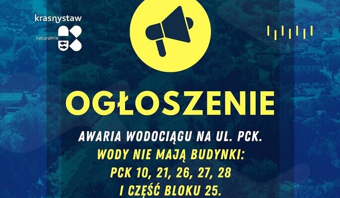 Awaria wodociągowa na ul. PCK 