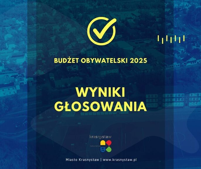 Wyniki głosowania - Budżet Obywatelski Miasta Krasnystaw na 2025 r.