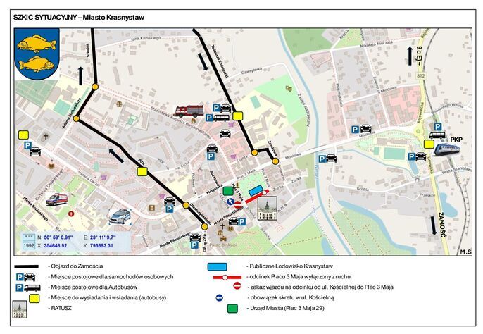 Zmiana organizacji ruchu w czasie Jarmarku Bożonarodzeniowego oraz w okresie funkcjonowania lodowiska miejskiego  