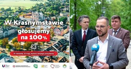 Miasto Krasnystaw dołącza do kampanii profrekwencyjnej „Głosujemy na 100%”