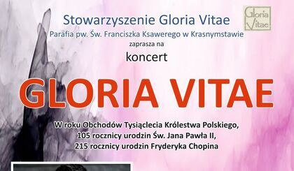 Zaproszenie na koncert Gloria Vitae 2025