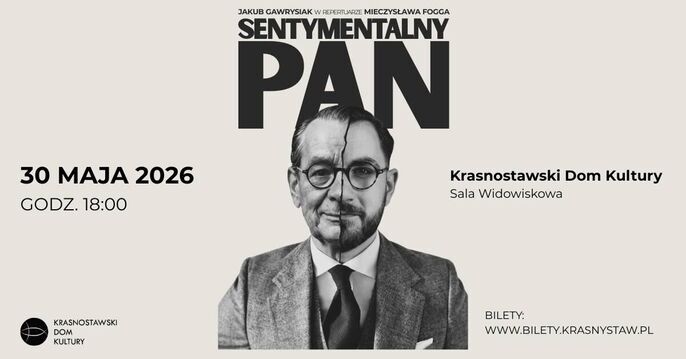 Koncert „Sentymentalny Pan” - Jakub Gawrysiak w repertuarze Mieczysława Fogga