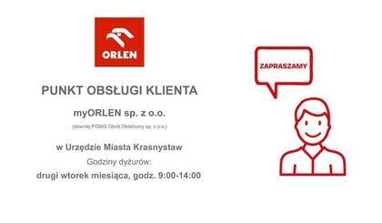 Komunikat o konsultacjach w Punkcie Obsługi Klienta myORLEN Sp. z o.o. - 13 października 2026 r.