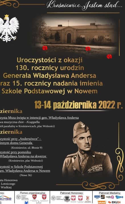 Uroczystości - 130. rocznica urodzin gen. W. Andersa oraz 15. rocznica nadania imienia SP w Nowem