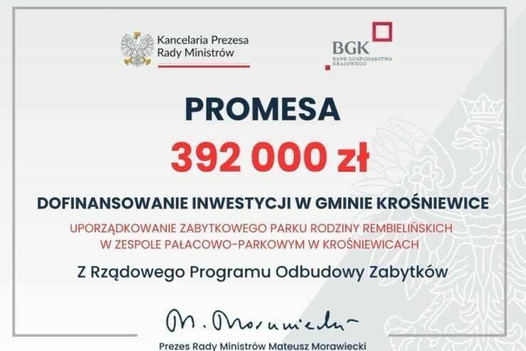 Kolejne pieniądze dla Gminy Krośniewice!