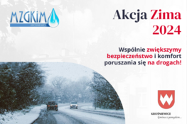 Grafika dekoracyjna - Akcja Zima 2024 - Wspólnie zwiększmy bezpieczeństwo i komfort poruszania się na drogach!