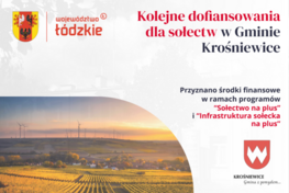 Grafika dekoracyjna - kolejne dofinansowania dla sołectw w Gminie Krośniewice | Przyznano środki finansowe w ramach programów "Sołectwo na plus" i "Infrastruktura sołecka na plus"