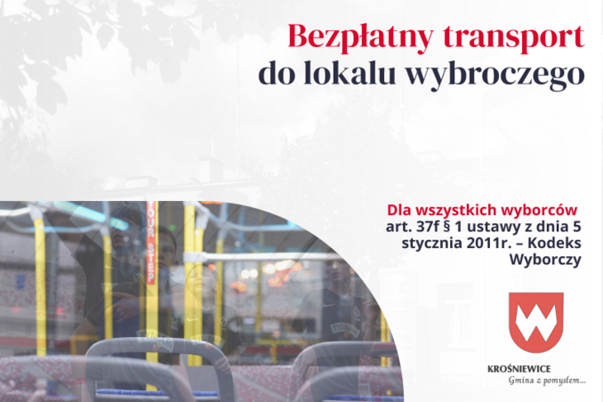 Harmonogram bezpłatnego transport do lokalu wyborczego dla wszystkich wyborców w dniu wyborów.