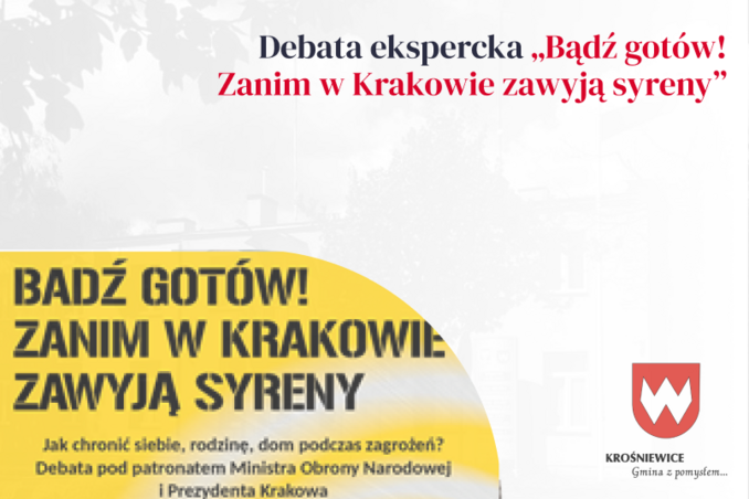 Debata ekspercka „Bądź gotów! Zanim w Krakowie zawyją syreny”