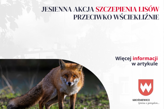 JESIENNA AKCJA SZCZEPIENIA LISÓW PRZECIWKO WŚCIEKLIŹNIE