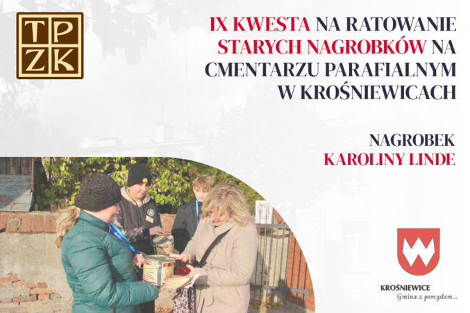 Po raz dziewiąty mieszkańcy Krośniewic wsparli akcję ratowania zabytkowych nagrobków na cmentarzu parafialnym!