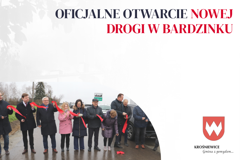 [WIDEO] Oficjalne otwarcie nowej drogi w Bardzinku. Zadanie zrealizowane z Rządowego Funduszu Rozwoju Dróg.