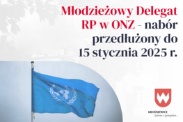 Grafika dekoracyjna - Młodzieżowy Delegat RP w ONZ - nabór przedłużony do 15 stycznia 2025 r.