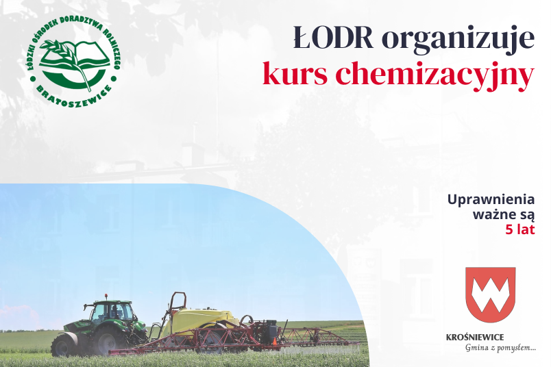 ŁODR organizuje kurs chemizacyjny. Uprawnienia ważne na 5 lat.