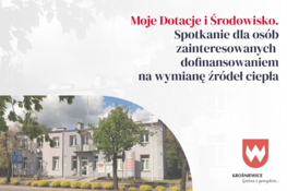 Grafika dekoracyjna - Moje Dotacje i Środowisko. Spotkanie dla osób zainteresowanych dofinansowaniem na wymianę źródeł ciepła