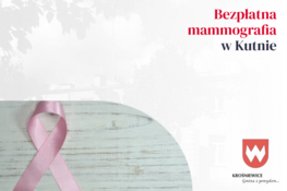 Grafika dekoracyjna - Bezpłatna mammografia w Kutnie
